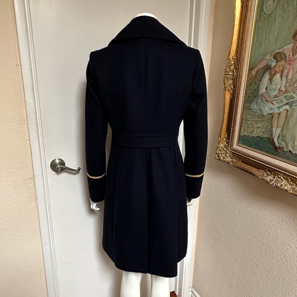 Sam Edelman military coat wool coat elegant gold royal buttons uniform stripes - Picture 10 of 13